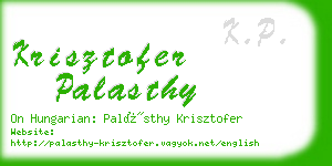 krisztofer palasthy business card